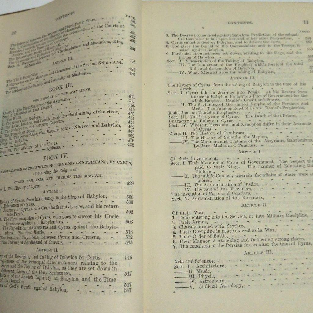 [USED] Rollin's Ancient History 1729 Old Book