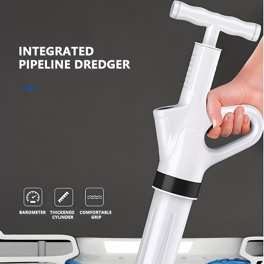 1pc Heavy-Duty Drain Jet Gun - Powerful Toilet Plunger for Unclogging Bathroom, Sink, and Floor Drains, Air Plunger Tool with Adjustable Pressure