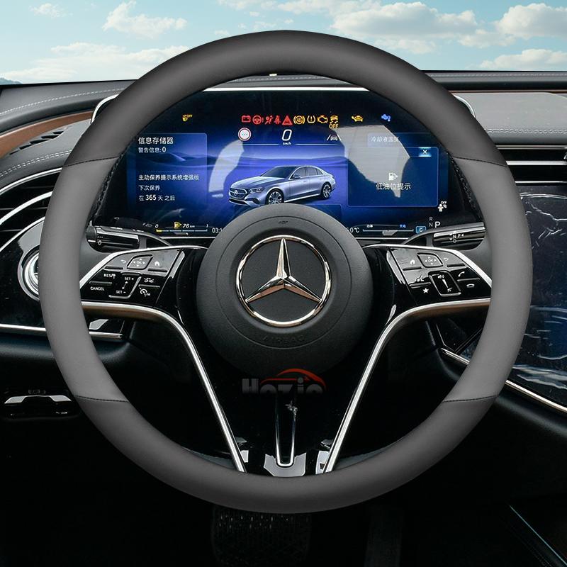 Skórzana Pokrowiec na Kierownicę Samochodową do Mercedes Benz C220 GLC W447 W124 W203 W204 W205 W218 W245 W166 W212 W210 W221 Akcesoria mo00