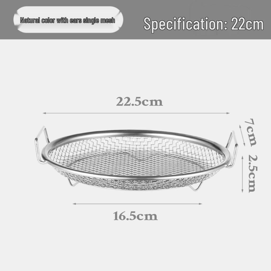 304 Stainless Steel Oil Filter Mesh Frying Basket and Draining Tray