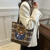 Women's Bag Tote Bag Women's Bag New Large-capacity High-end Plaid Tote Bag Shoulder Bag Double Shoulder