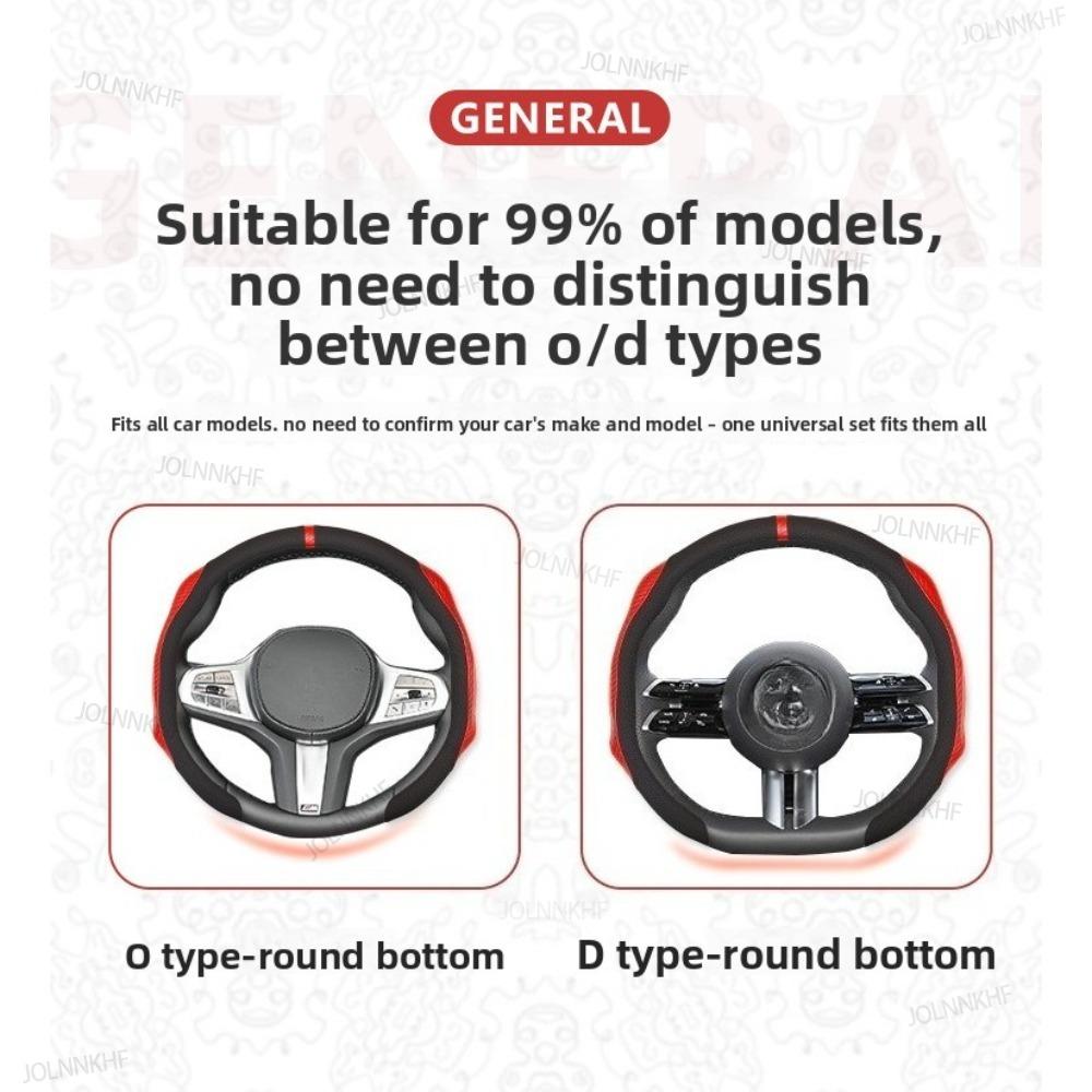 Xiaomi Anti-Slip Sweat-Absorbent Car Steering Wheel Cover Universal Ultra-Thin All-Season Suede Nappa Automotive Interior Accessories