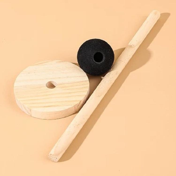 Wood Hair Elastic Organizers Multifunctional Desk Storage Rack Nonslip Base for Hair Accessories and Stationery Supplies