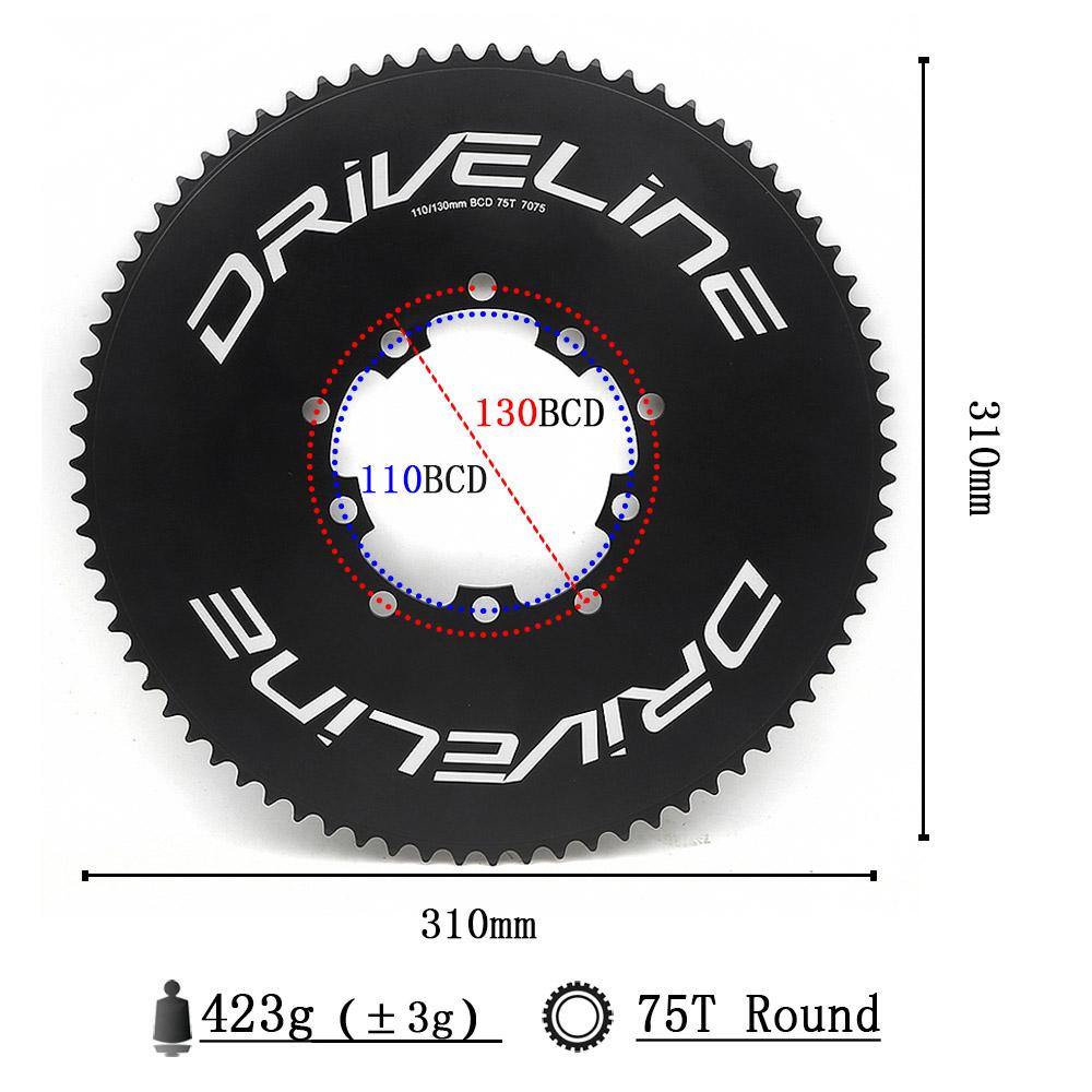 DRIVELINE CNC 69T/75T ceļa velosipēda TT