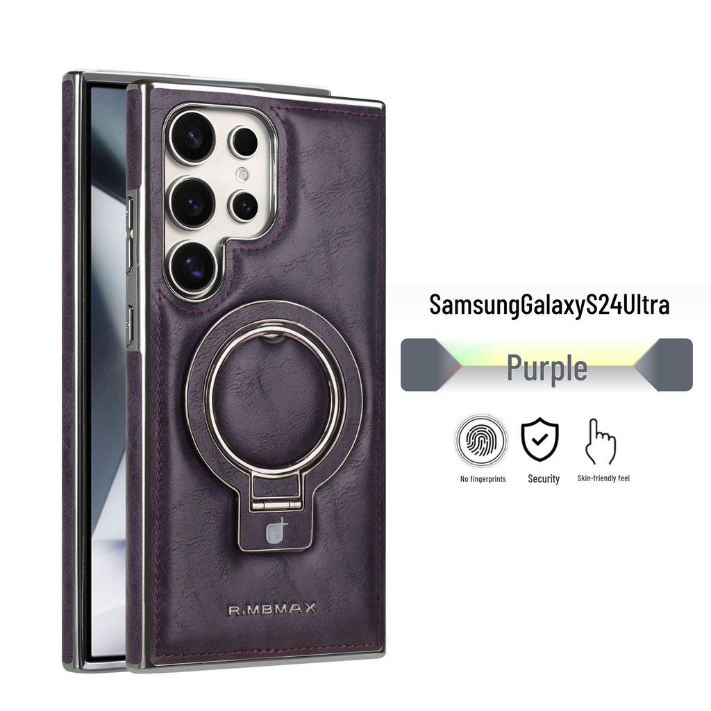 Samsung S26 Ultra Leather Magnetic Stand & Drop-proof Racket Case