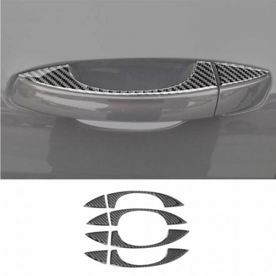 ABS Carbon Fiber Exterior Outside Door Handle Cover Trim For VW Atlas 2018-2021