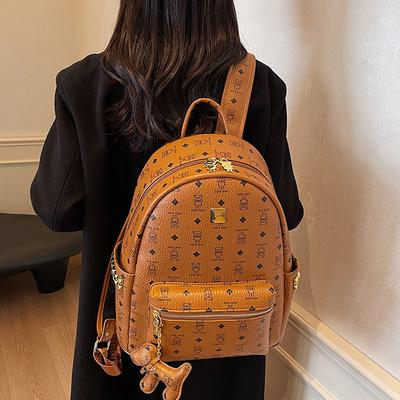 Bolsa de Ombro Duplo Feminina Fashion com Estampas Modernas, Grande Capacidade, Mochila Escolar Fofa, Bolsa de Viagem, Bolsa para o Dia a Dia