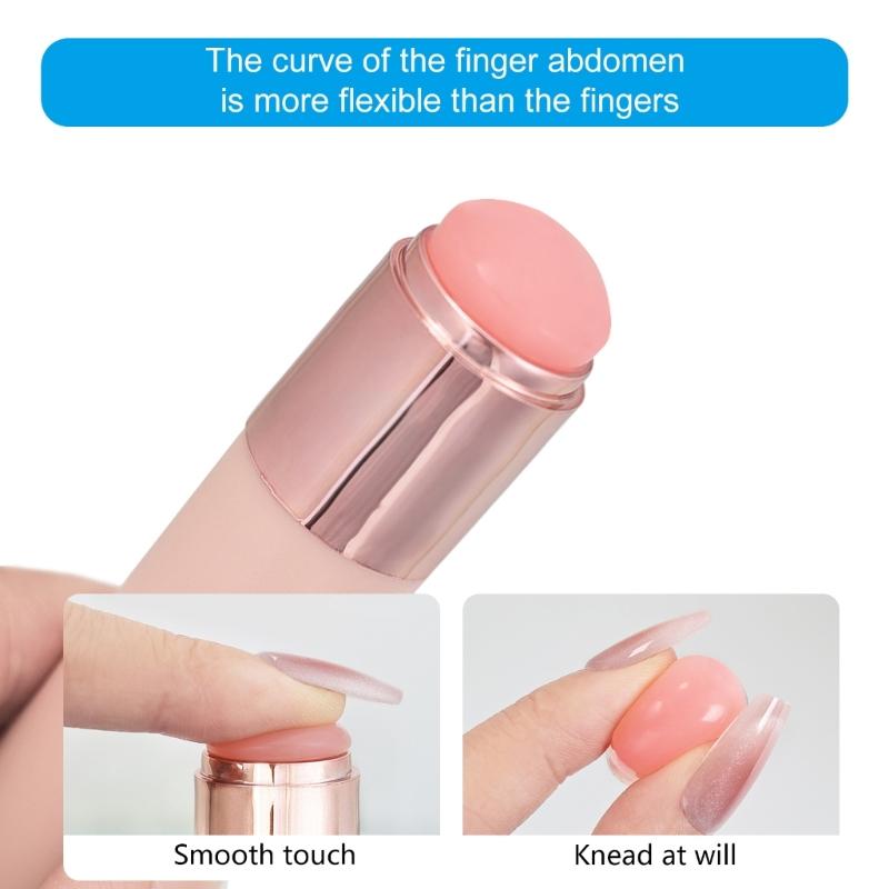 Reusable Silicone Nail Brush Clear Nail Stamper Kit for Easy to Usea Nail Art with Gradient Effect Manicure Accesories