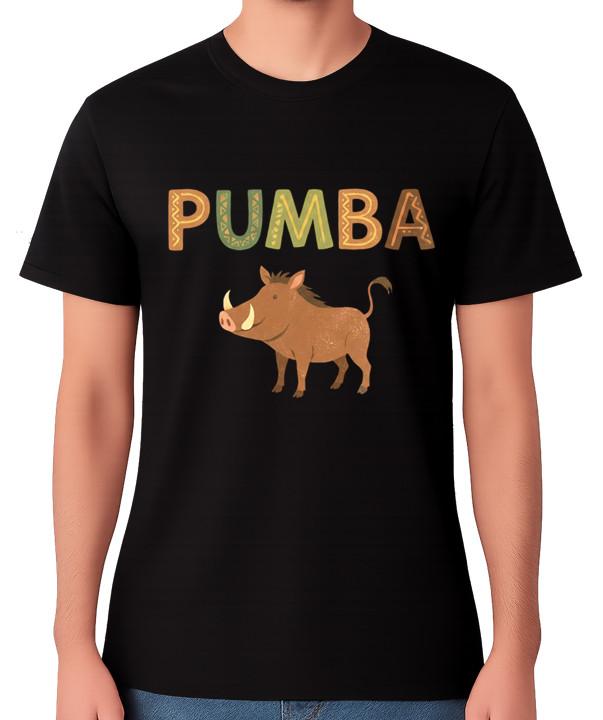 Pumba Warthog Animal T-Shirt Cute Safari Wildlife Graphic Unisex Tee S разноцветный