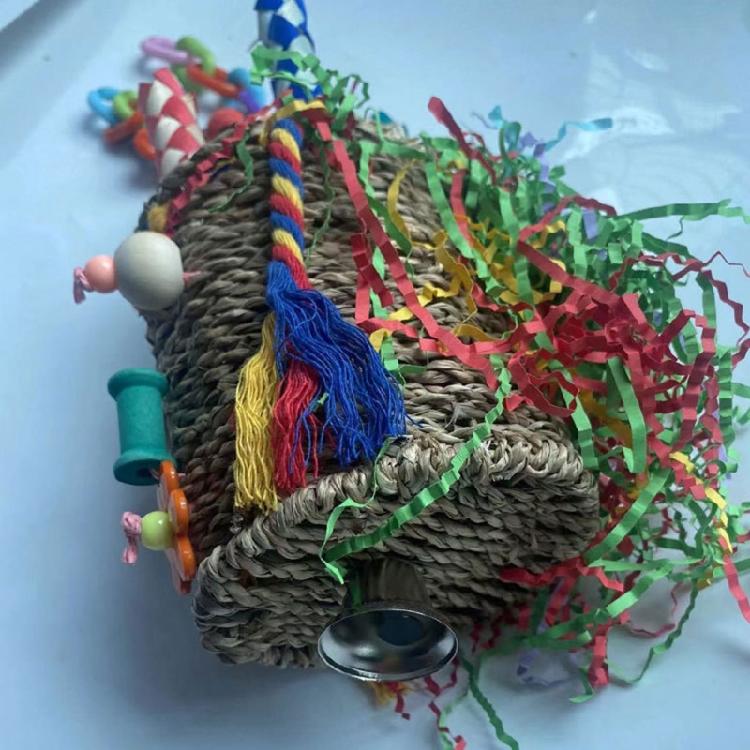 Bird Foraging Basket Bird Foraging Toy Seagrass Basket Bird Toy Chewable Parrot
