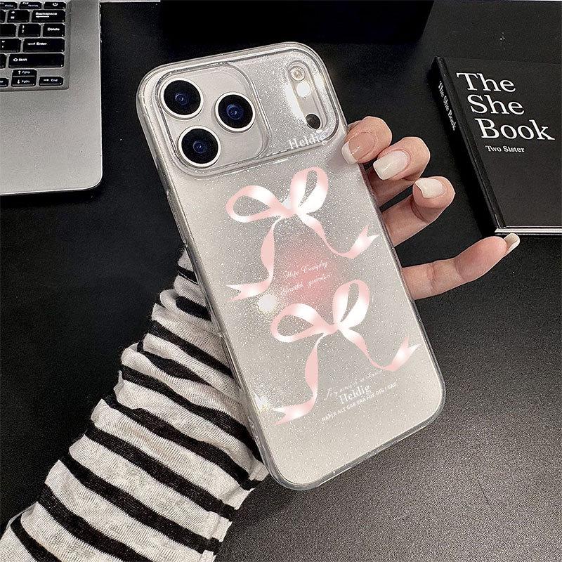 

Gradient Bowknot Glitter Soft Case for Apple 17 Pro Max/16/15/11/7/8P. Apple 14 Plus