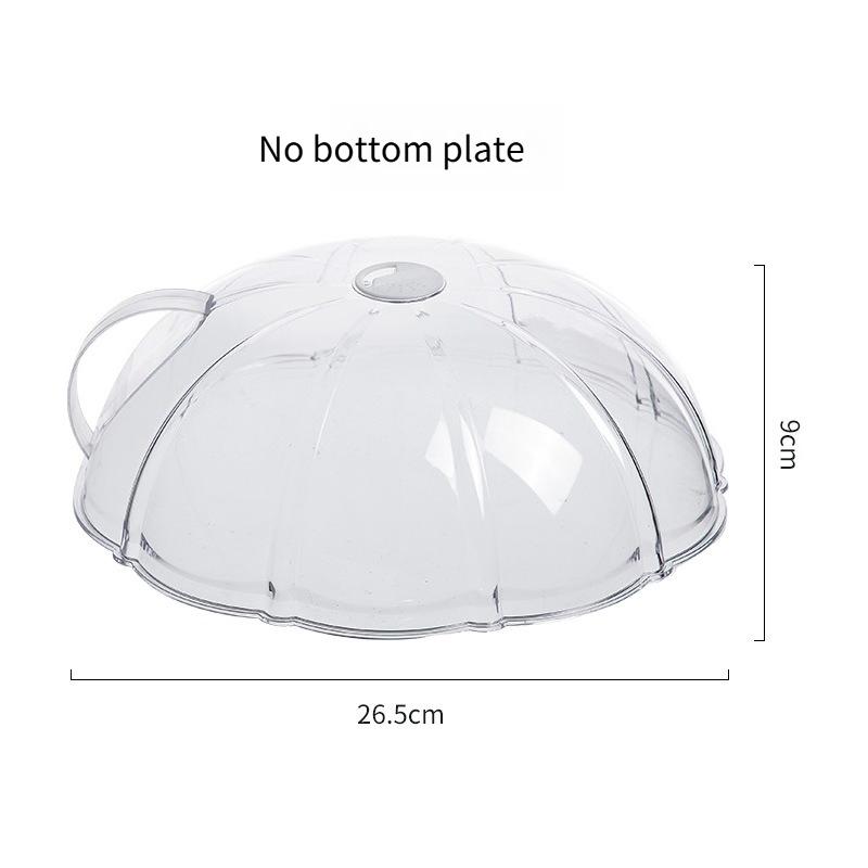 

Food Grade Microwave Splash Cover Heat Resistant Oil Proof Lid for Hot Dishes Keep Warm Fresh without base plate