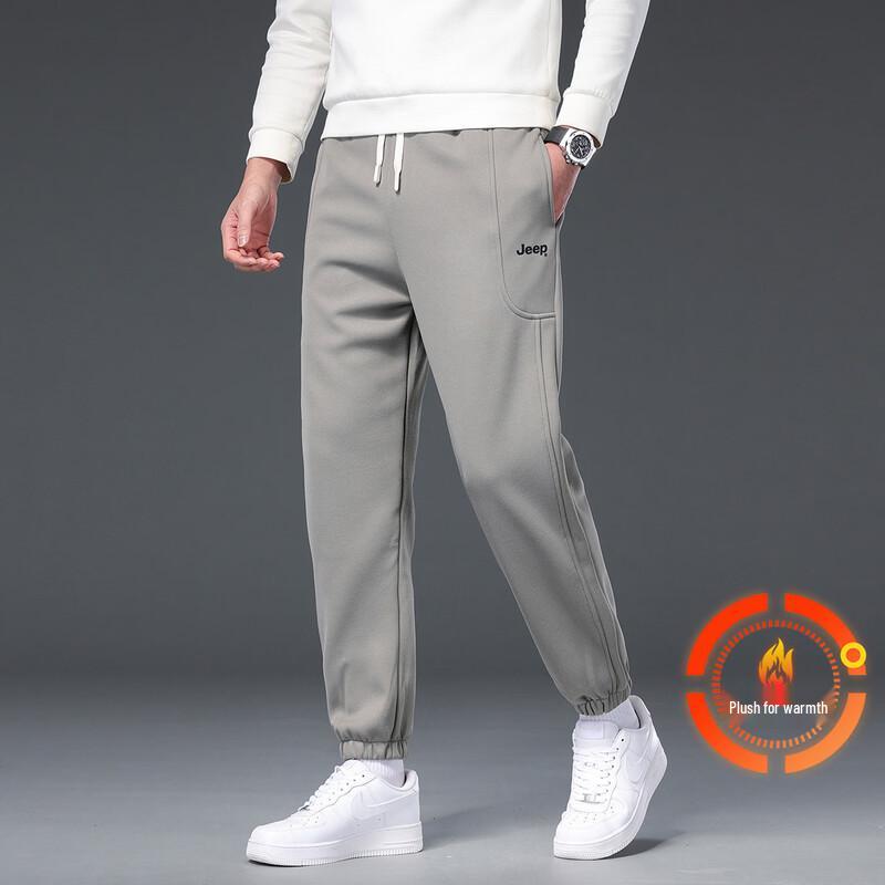 JEEP Men s Fleece Lined Straight-Leg Business Casual Pants L