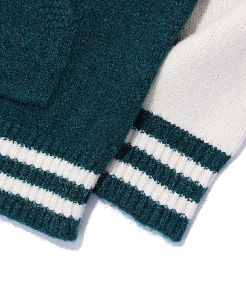 Distn9Ne Varsity Knit Zip-Up Dark Green (Lp5Su516-046)