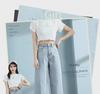 Women's High Waist Adjustable Jeans: Korean Style, Slimming, Wide-Leg, Floor-Length, All-Match Pants for Spring