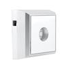 Square LED Lamp Base Stand Holder for Crystal Acrylic Statue Display Silver (Colorful Light)