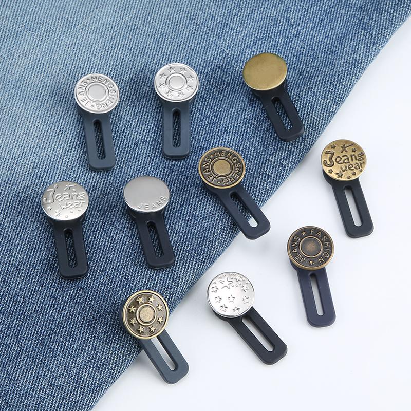 5 stücke Magische Metallknopfverlängerung Für Hosen Jeans Freies Nähen Einstellbare Größe Einziehbare Taillenverlängerungsknopf Universalschnalle