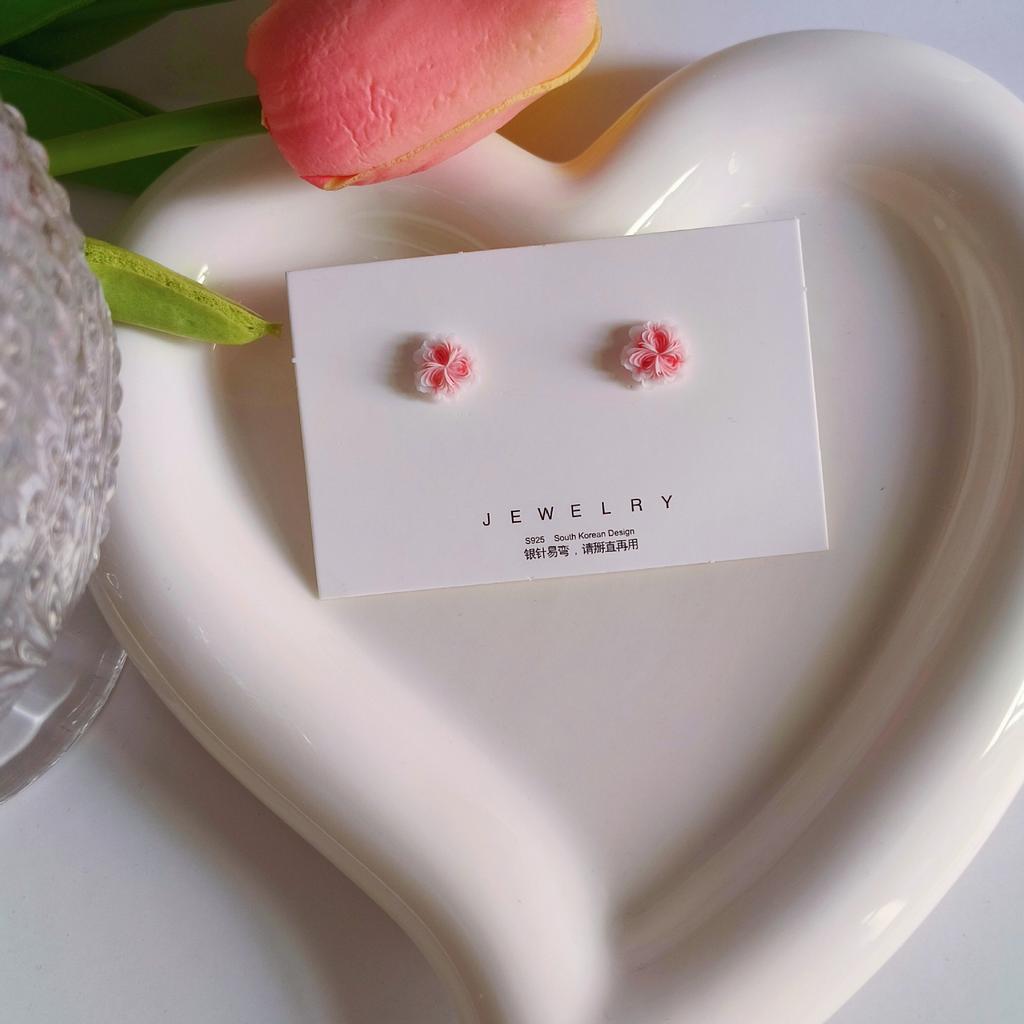 Flowers Bloom In Midsummer, Mori Series, Sweet Temperament, Girl Flower Stud Earrings, Female Tide Niche, Versatile, Small And Exquisite Earrings.