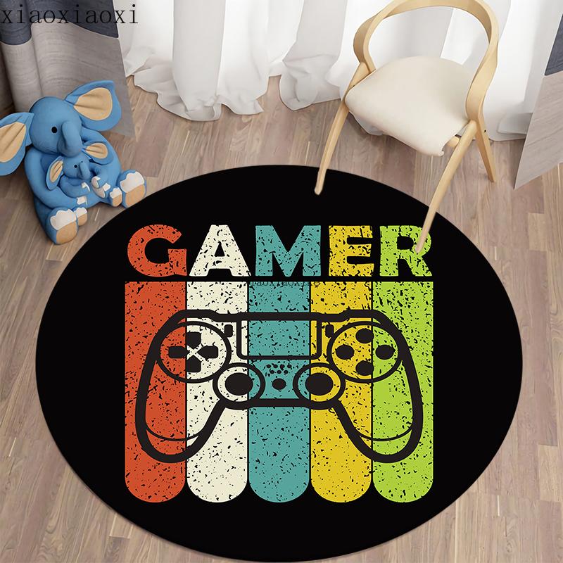 Rukojeť s kreslenými hrami Kulatý koberec Koberec do obývacího pokoje Dětská podlaha Koberec Koberec do koupelny Koberec do dětského pokoje Rohož na dveře Ložnice Koberec Domácí dekorace