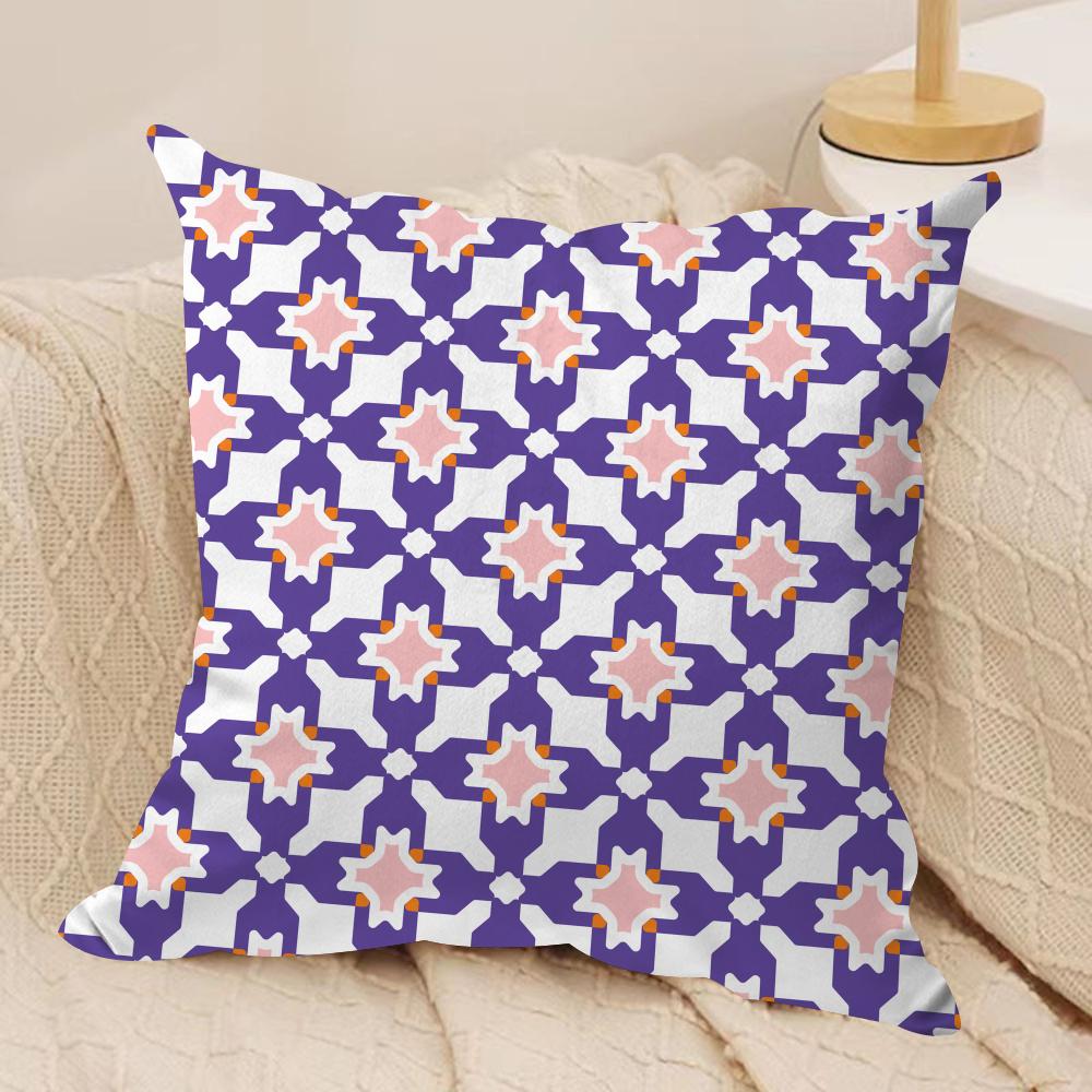 Abstract Houndstooth Pattern Cushion Cover Pillowcase Ultra Soft Skin Friendly Fabric Cloud Like Comfort  Concealed Zipper 30x30 cm