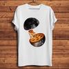 Planet HamburgEarth Moon Burge Pizza Funny Geek TShirtUnisex Oneck Casual Short Sleeve TeeUnisex Streetwear T ShirtBreathable