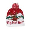 2025 autumn and winter new knitted hat Christmas holiday party LED light Christmas hat