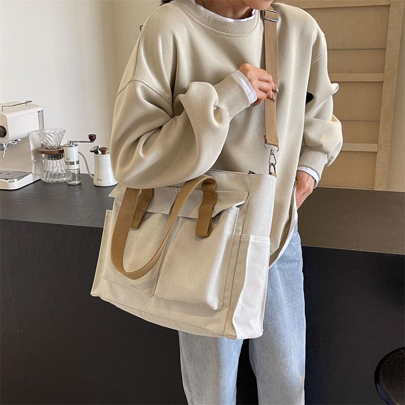 

Single shoulder bag, women s bag, large capacity handbag, tote bag, versatile large bag, commuting canvas bag
