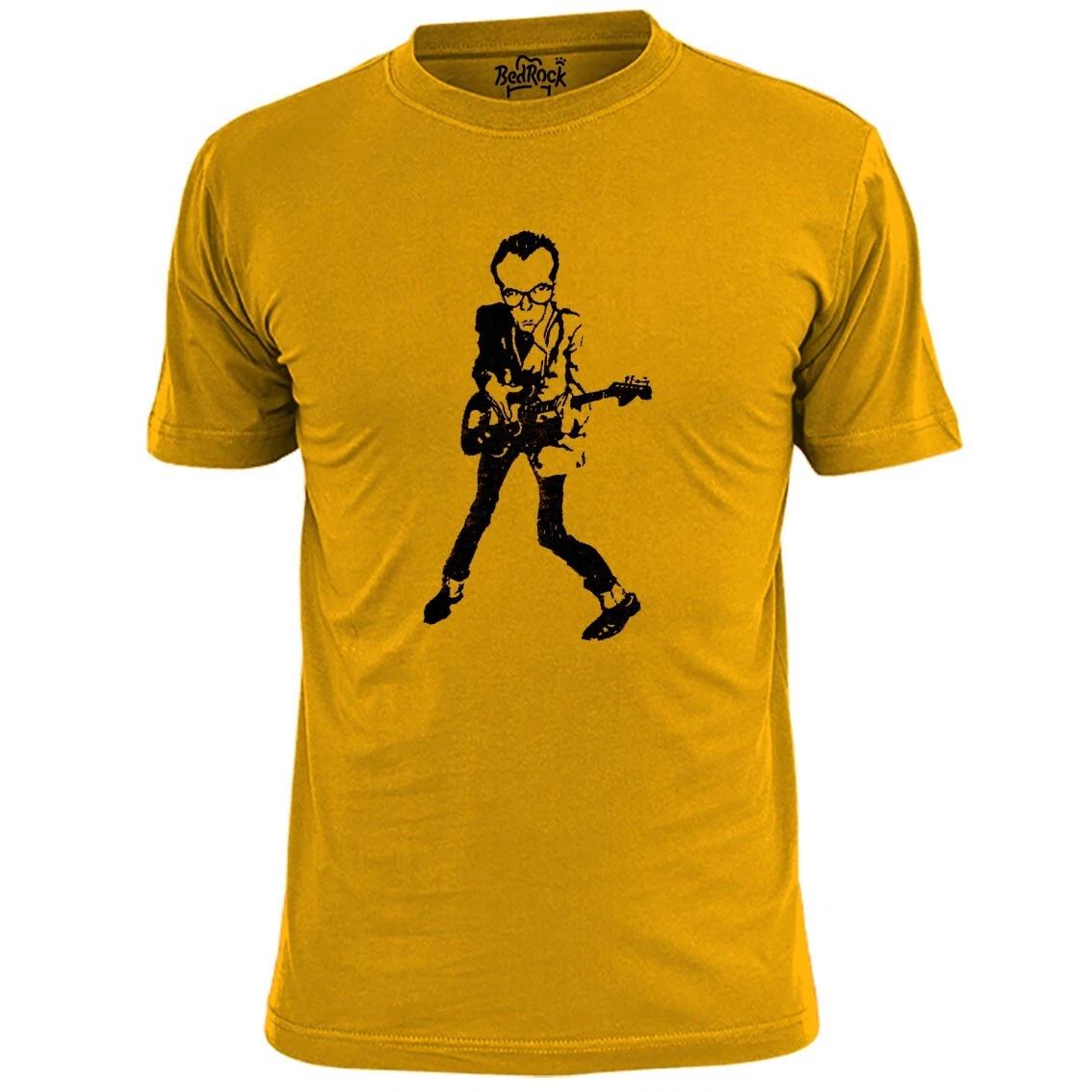 Mens Elvis Costello Stencil T shirt Music Rock 3XL