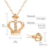 Sears Crown Necklace for 10K Pink Gold with PG Women, Diamonds, 0.02ct, Sp51-0007-pg
