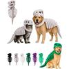 Kostým Kostra dinosaura pro psa, kočku, mazlíčka 3D Kostra dinosaura, Měkký plyšový Tyrannosaurus Rex Halloweenská sada