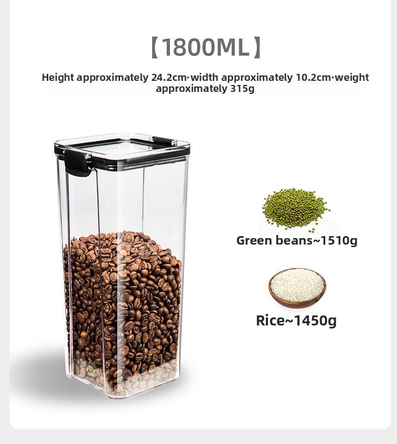 Sealed Jar Miscellaneous Grains Jar Kitchen Storage Food Grade Transparent Plastic Box Snack Dry Goods Tea Storage Jar
