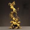 Chinese Style Brass Zodiac Horse Double Horse Ornaments Crafts Home Living Room Decoration Office Desktop Decoration