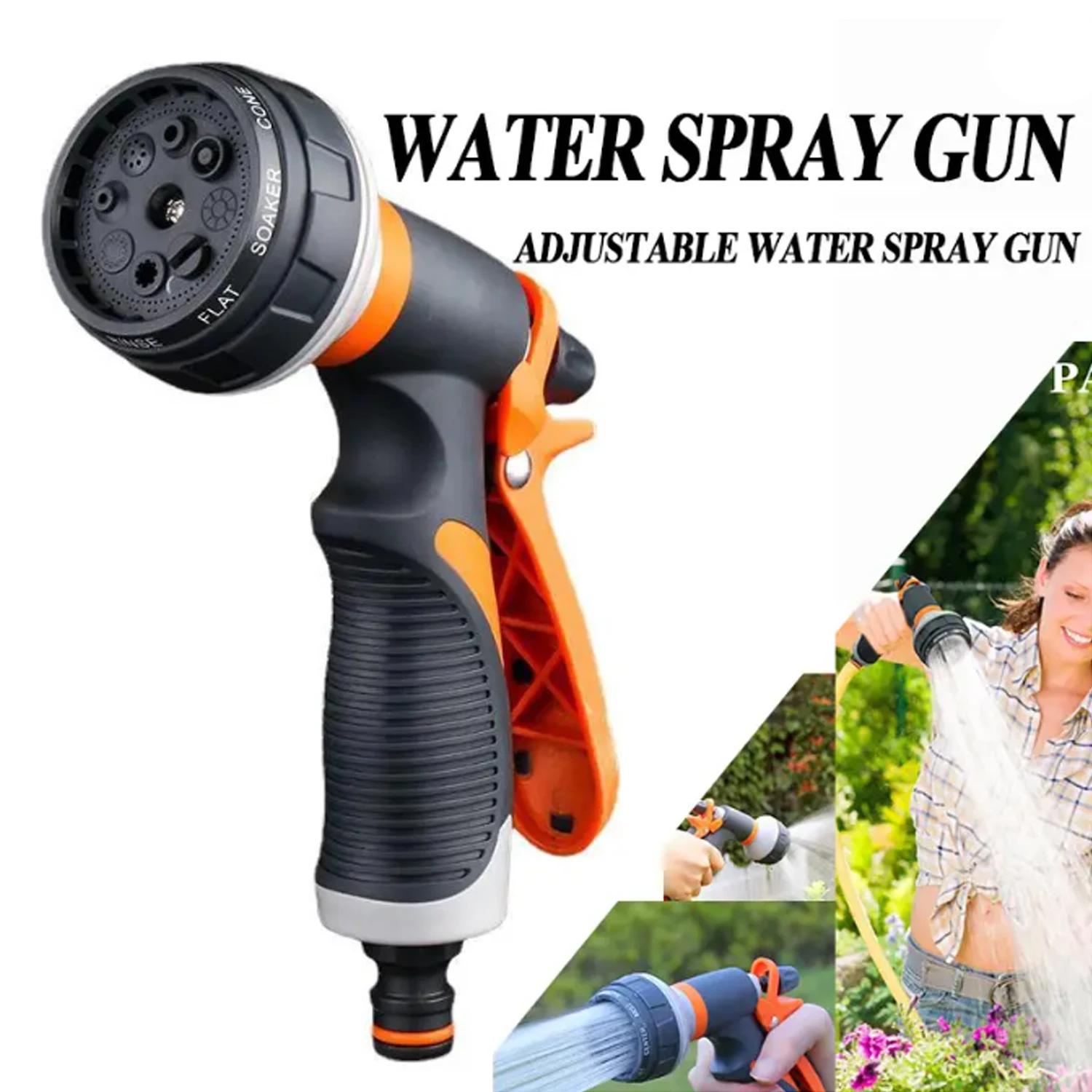 

Очиститель для садовой мойки, насадка для мойки автомобиля и шланга высокой мощности, распылитель воды, регулируемый садовый шланг, водяной пистолет для мойки автомобиля оранжевый