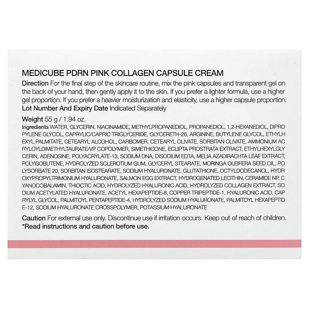 Medicube PDRN Pink Collagen Capsule Cream, 55g (1.94oz)
