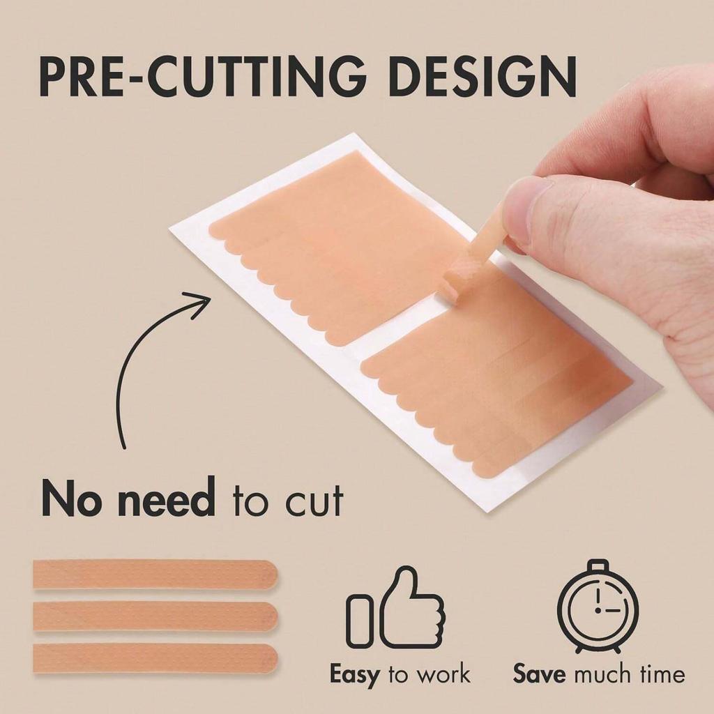 16 szt./arkusz Taśma do przedłużania rzęs, Oddychająca taśma z mikrootworami do liftingu dolnych rzęs, Odpowiednia do przedłużania rzęs