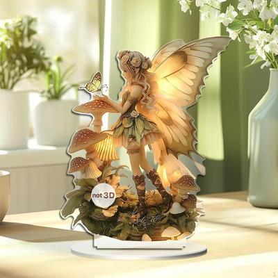 Acrylic Butterfly Angel Decor Desktop Display 2D Flat Sign DIY for Corner Living Room Home
