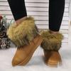 Fashion Winter Women Boots Suede Thermal Sleeves Keep Warm Mid-Calf Snow Boots Ladies Comfortable Platform Shoes Zapatos Mujer Size 43