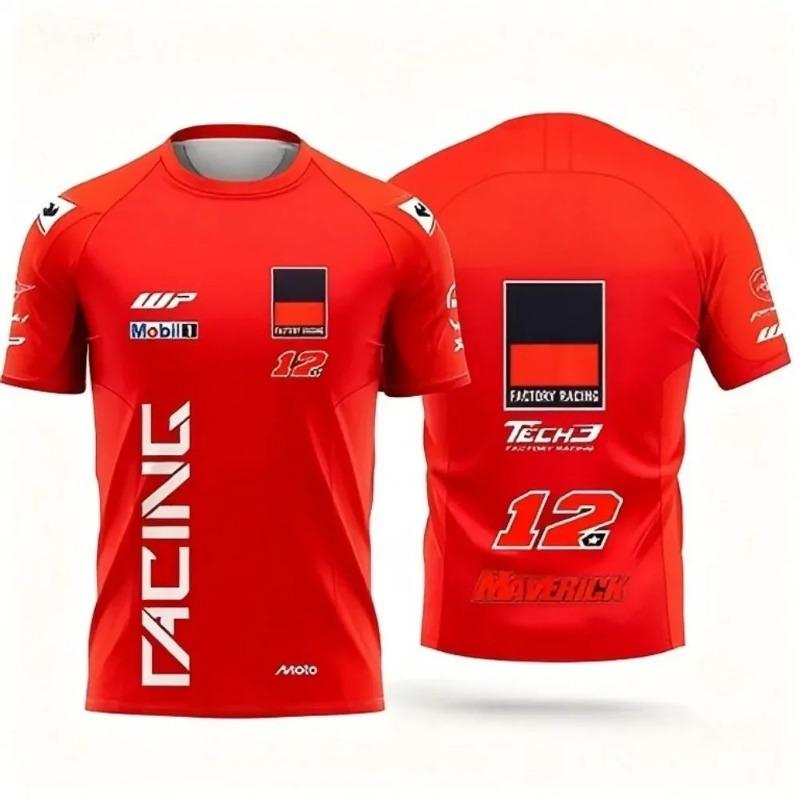 Breathable Quick Dry Motorcycle T Shirt for Summer Casual Short Sleeve Sports Tee Suitable