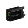 Multi-port Type-C Phone Charger with EU/US/UK Plugs, Compatible with Apple, Xiaomi, Samsung Devices