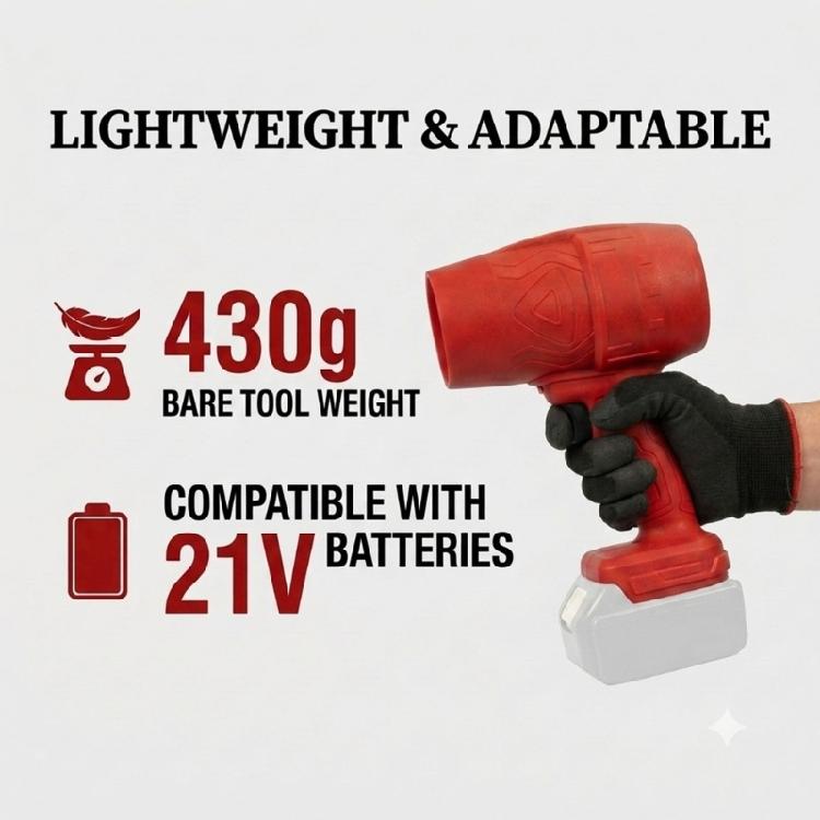 Workshop Dust Air Blower for 18V Tool Battery Wireless Handheld Air Cleaner with Brushless Motor Triggering Grip for Equipment Cleanup Garage Debris