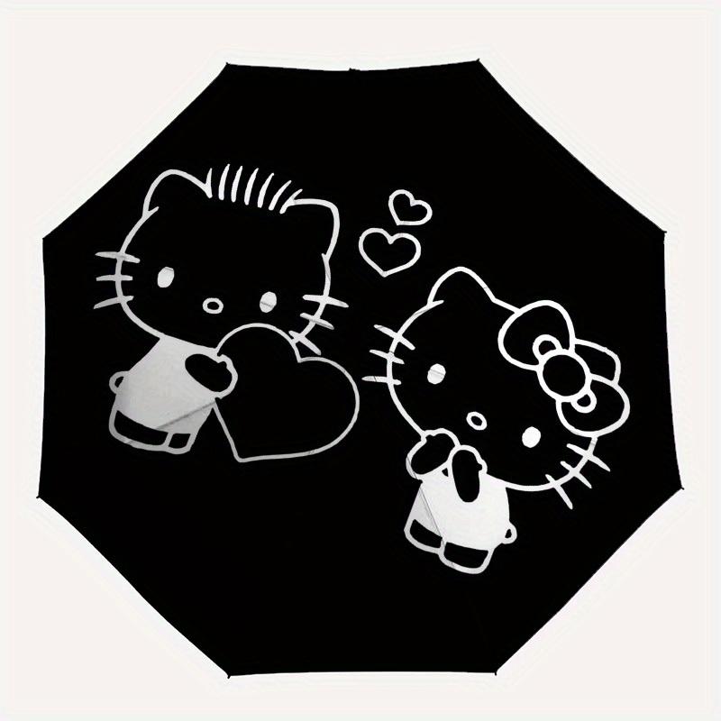 1pc Hello Kitty Love HeartUmbrella with Plastic Handle,Suitable for All Seasons Home Travel Outdoor UmbrellaSanlio164