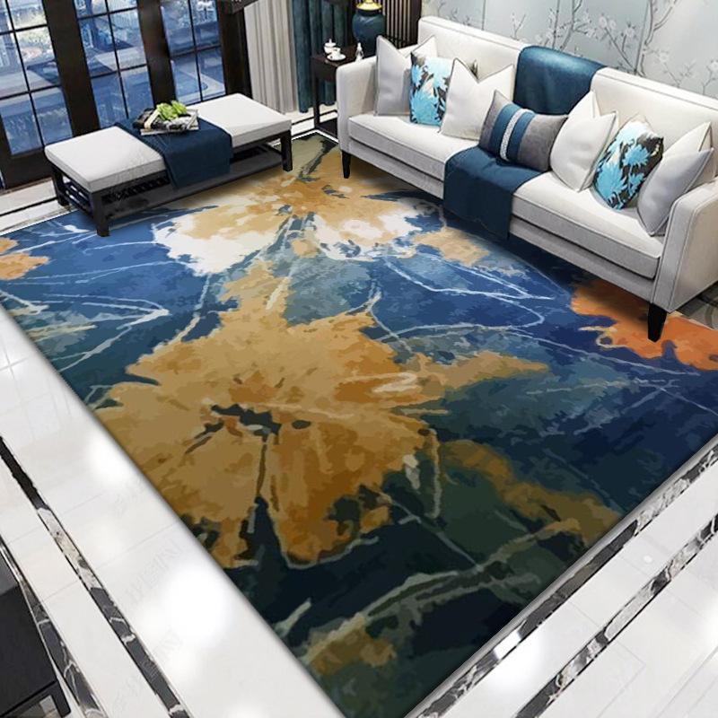 Nordic Abstract Floral 3D Home Large Carpet Living Room Carpet Modern Minimalist Bedroom Rug American Floor Mat