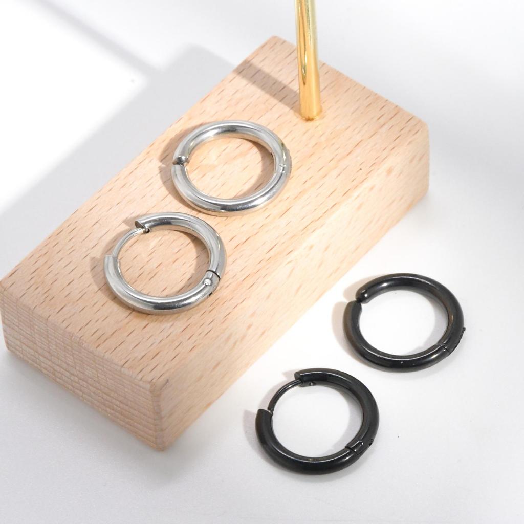 2025 Elegant Titanium Steel Hoop Earrings: French Style Elf Ear Cuff