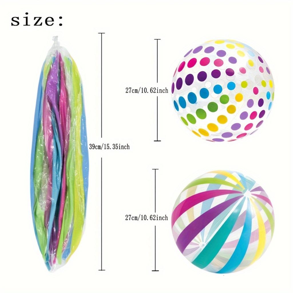 Beach Balls, Water Sports Inflatable PVC Water Balls, Colorful Balls, Swimming Pool, Beach Party