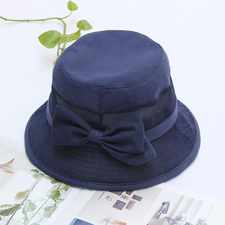 

Tide Весна и Лето Тонкая Шляпа Женская С Бантом Хлопковая Шляпа-Ведро Мамина Шляпа-Ведро Повседневная Универсальная Шляпа от Солнца adjustable