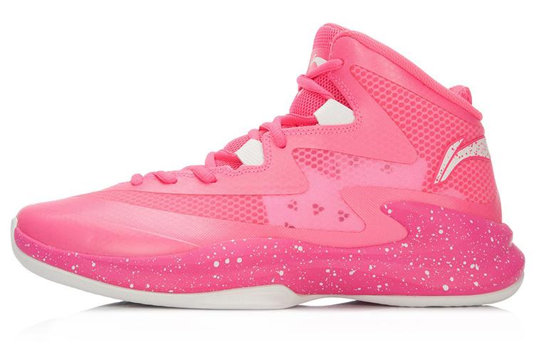 Herren Sneaker Li-Ning Super Light 13 Basketballschuhe Unisex High-Top Fluoreszierend Frucht Rosa 44 pink