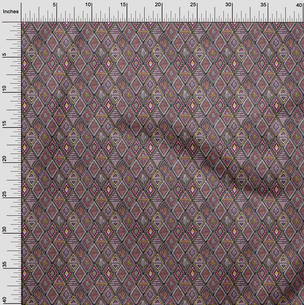 oneOone Cotton Flex Green Fabric Tribal Quilting Supplies Print Sewing Fabric by The Yard 40 Inch
