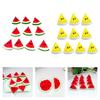 Pack Of 10 Sealant Artificial Greenmelon Slices Realistic Pretended Fruit Bedeck For Experiences Photography Displays