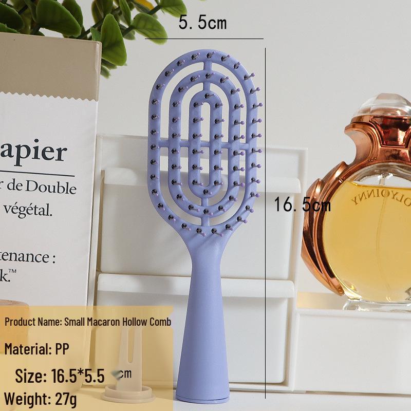 Large Curved Fluffy Hair Comb: Plastic Airbag Ribbed Honeycomb Styling Tool for Long Hair