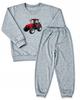 Boy' Tracksuit Set 92 Two-Piece 100% Cotton Tractor Gray Melange
